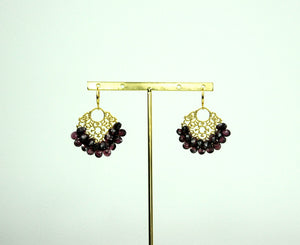 Garnet | Filigree Earrings | PK Collecti