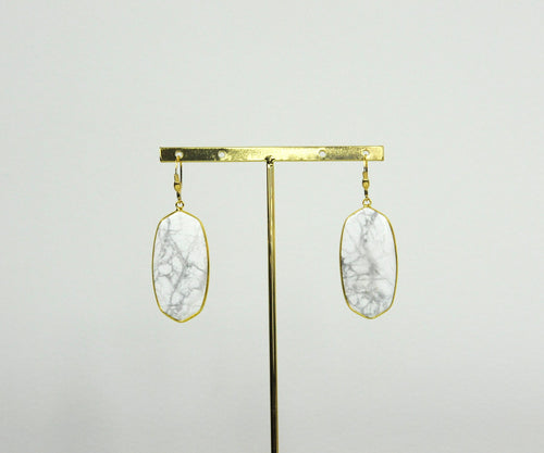 Howlite | Gemstone Earrings | PK Collect