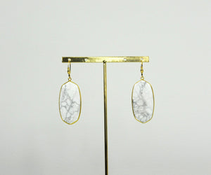 Howlite | Gemstone Earrings | PK Collect