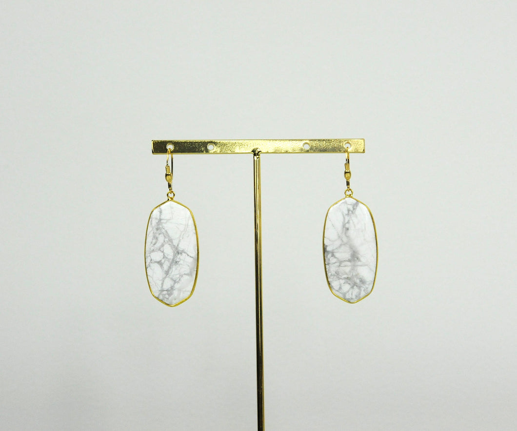 Howlite | Gemstone Earrings | PK Collect